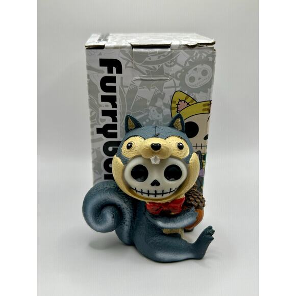 ~*NIOB*~ Furrybones “Nibbles” skeleton in Squirrel Costume ~collectible~ Goth - Picture 1 of 6